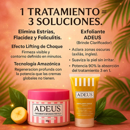 ADEUS PRESENTA: ™KIT PIEL DE SEDA BRASILEÑA- el secreto brasileño 3 en 1 que las industrias cosméticas temen que descubras.
