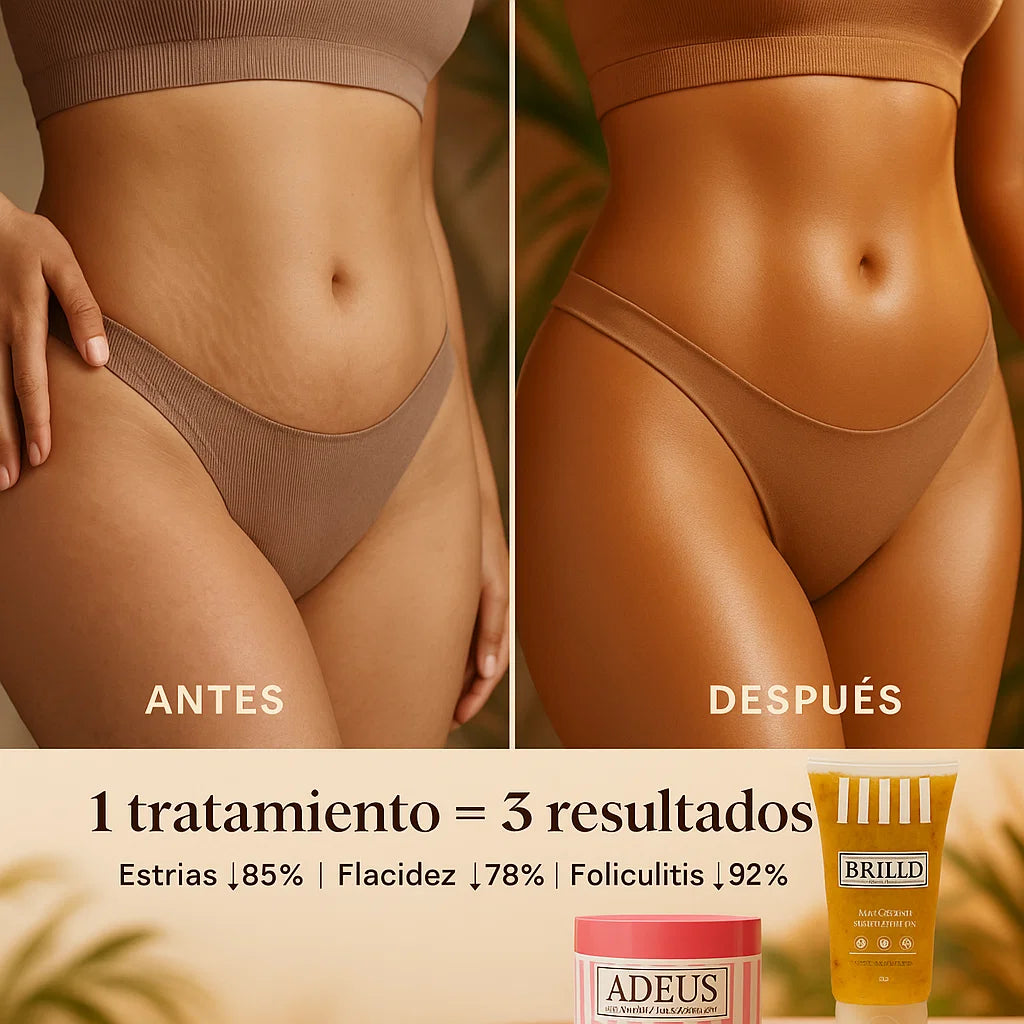ADEUS PRESENTA: ™KIT PIEL DE SEDA BRASILEÑA- el secreto brasileño 3 en 1 que las industrias cosméticas temen que descubras.
